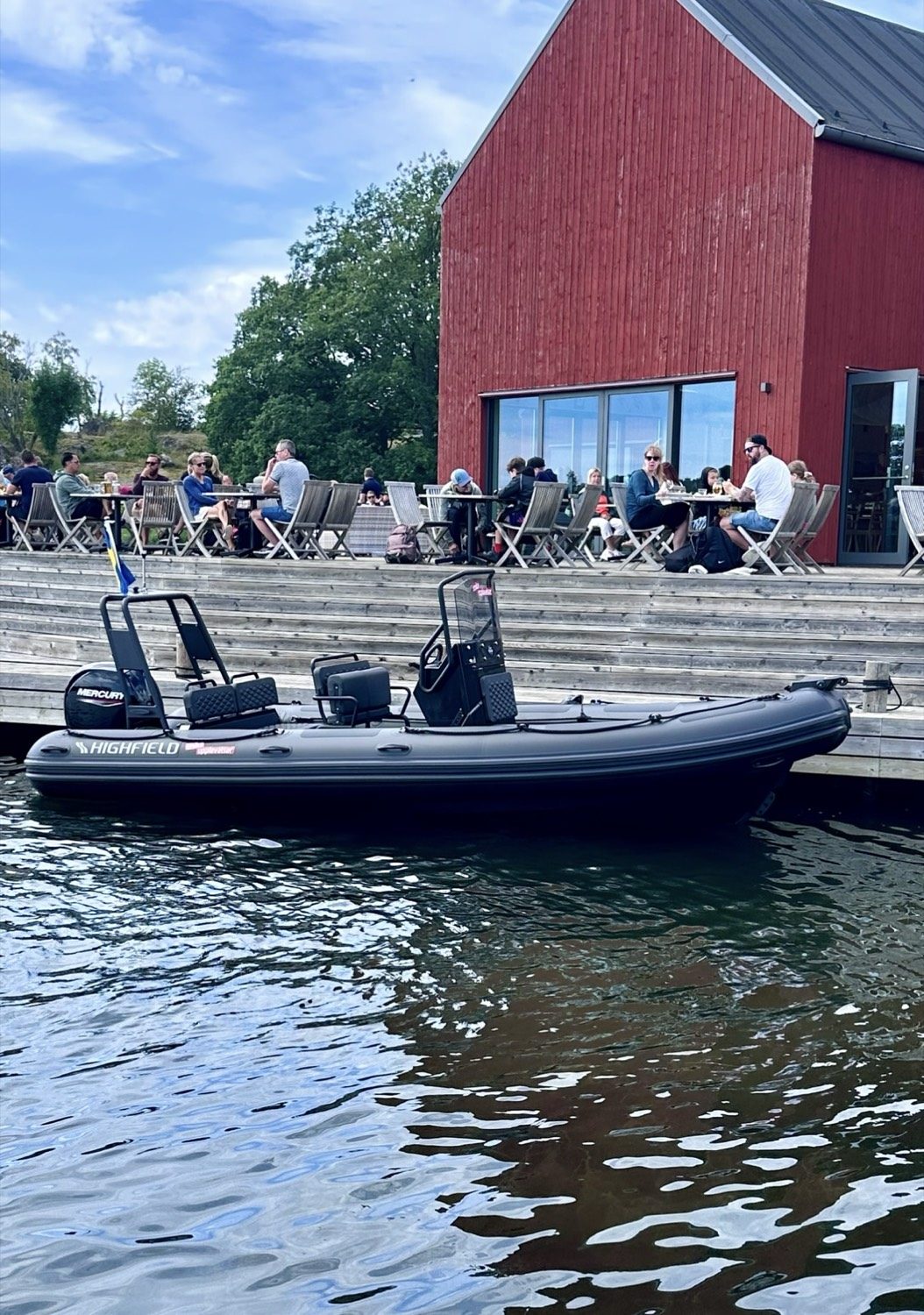 RIB båten ute i Blekinges skärgård
